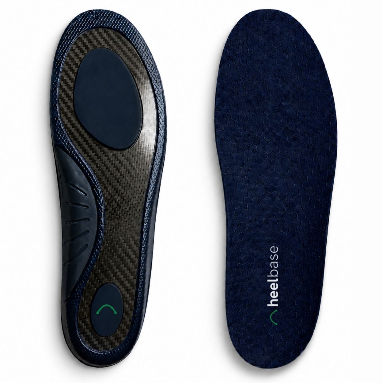 HeelBase Apex pickleball insole top and bottom view