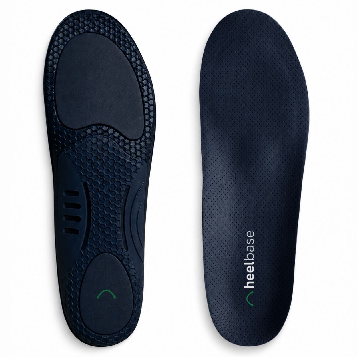 HeelBase Drive pickleball insole top and bottom view
