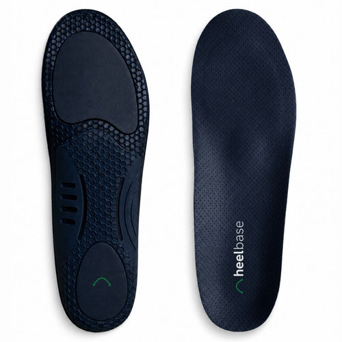 HeelBase Drive pickleball insole top and bottom view